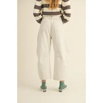 Ecru Barrel Jeans