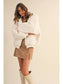 Oversized Faux Fur Hooded Jacket with Pockets