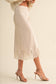 Satin Skirt with Lace Detail