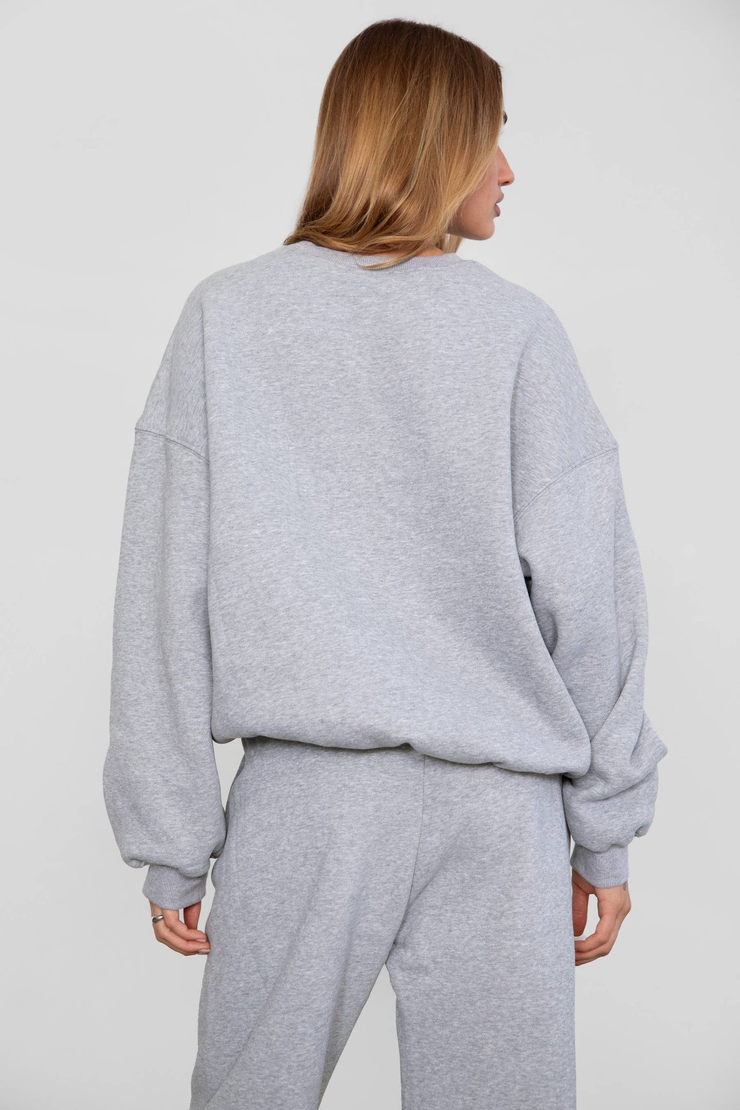 Fleece Crew Neck Lounge Pullover Sweatshirt