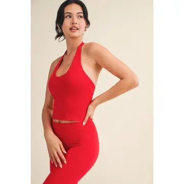 Scoop Neck Halter Top