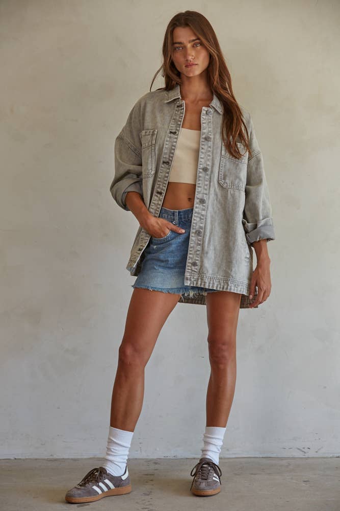 The Chloe Denim Shacket