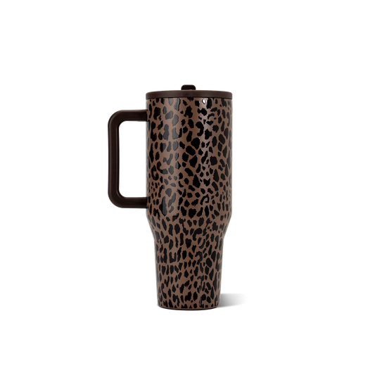 Brown Leopard 32 oz Traveler
