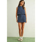 PinStriped Denim Skort