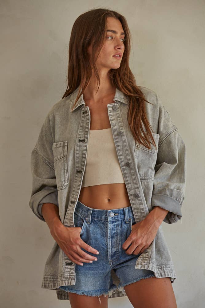 The Chloe Denim Shacket