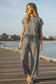 Striped Rib Top and Pants Lounge Set