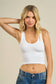 Ribbed Scoop Neck Crop Tank