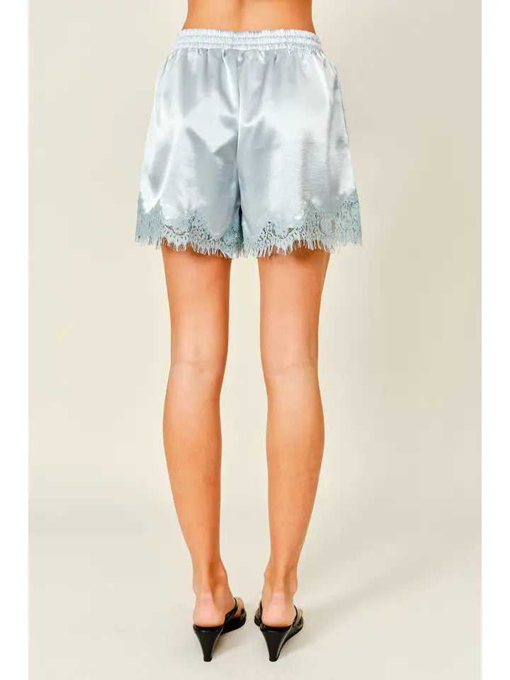 Satin Lace Shorts