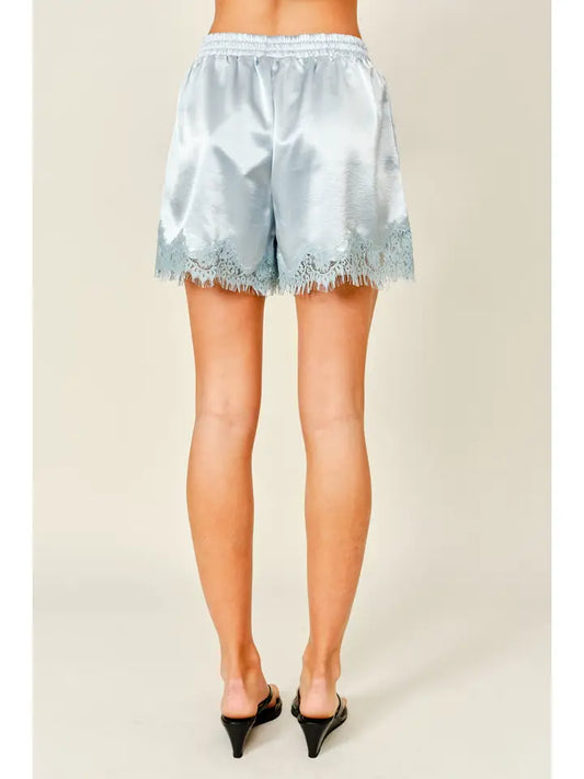 Satin Lace Shorts