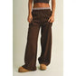 Plaid Double Layer Wide Leg Sweatpants