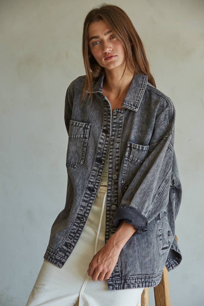 The Chloe Denim Shacket