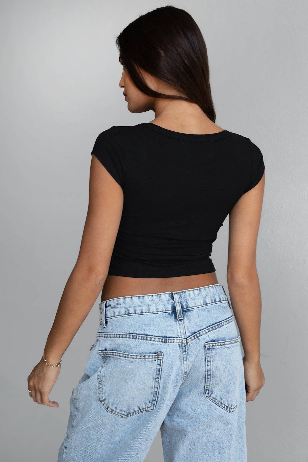 Micro Rib Jersey Short Sleeve Top