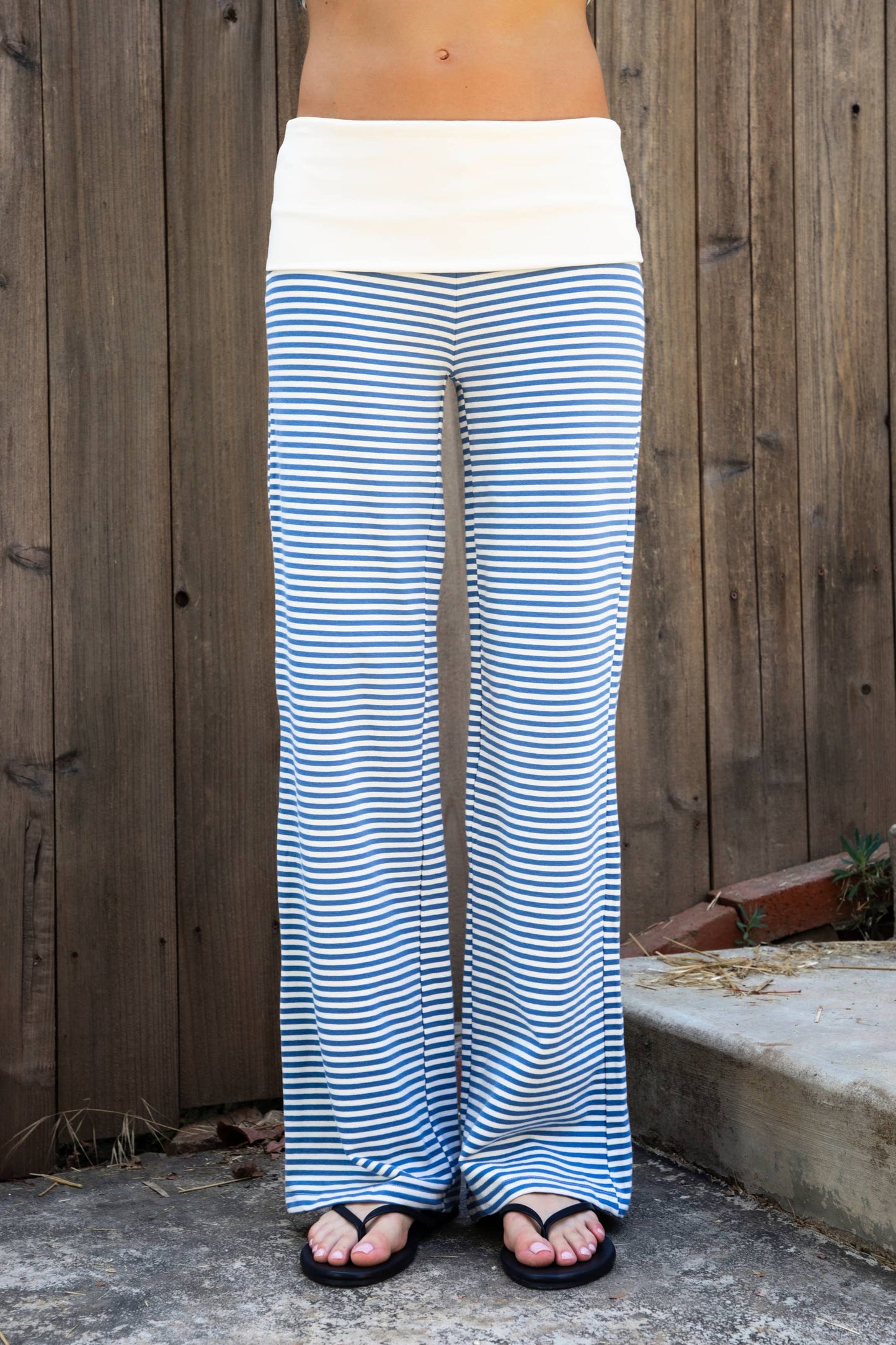 The Mataya Foldover Waist Wide Leg Pants