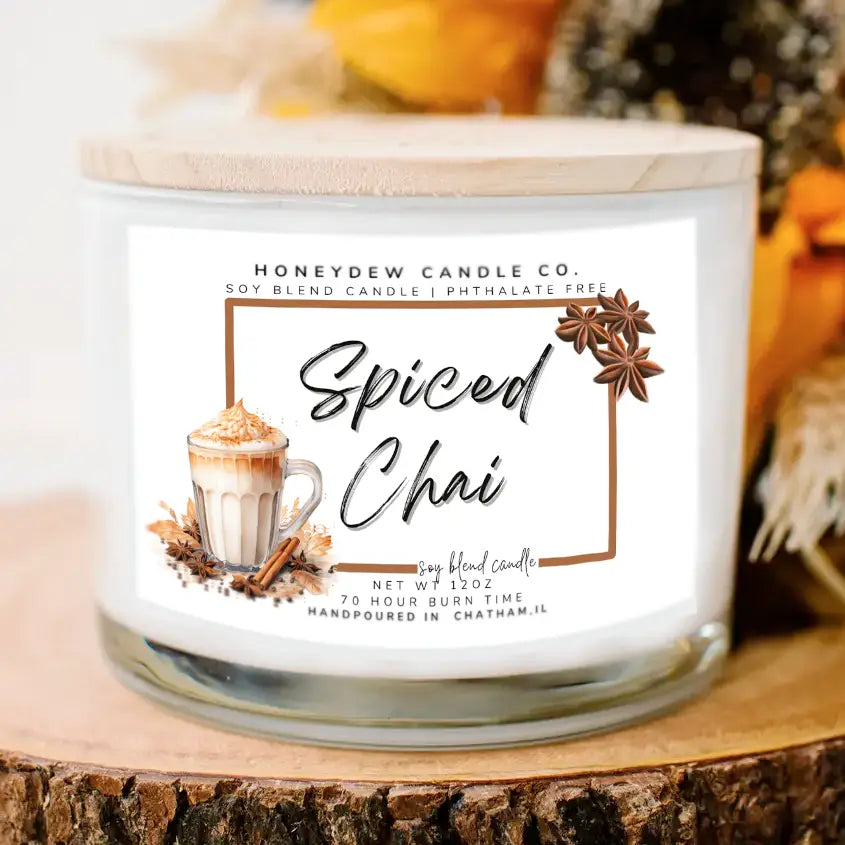 Spiced Chai 12 oz 3 Wick Candle