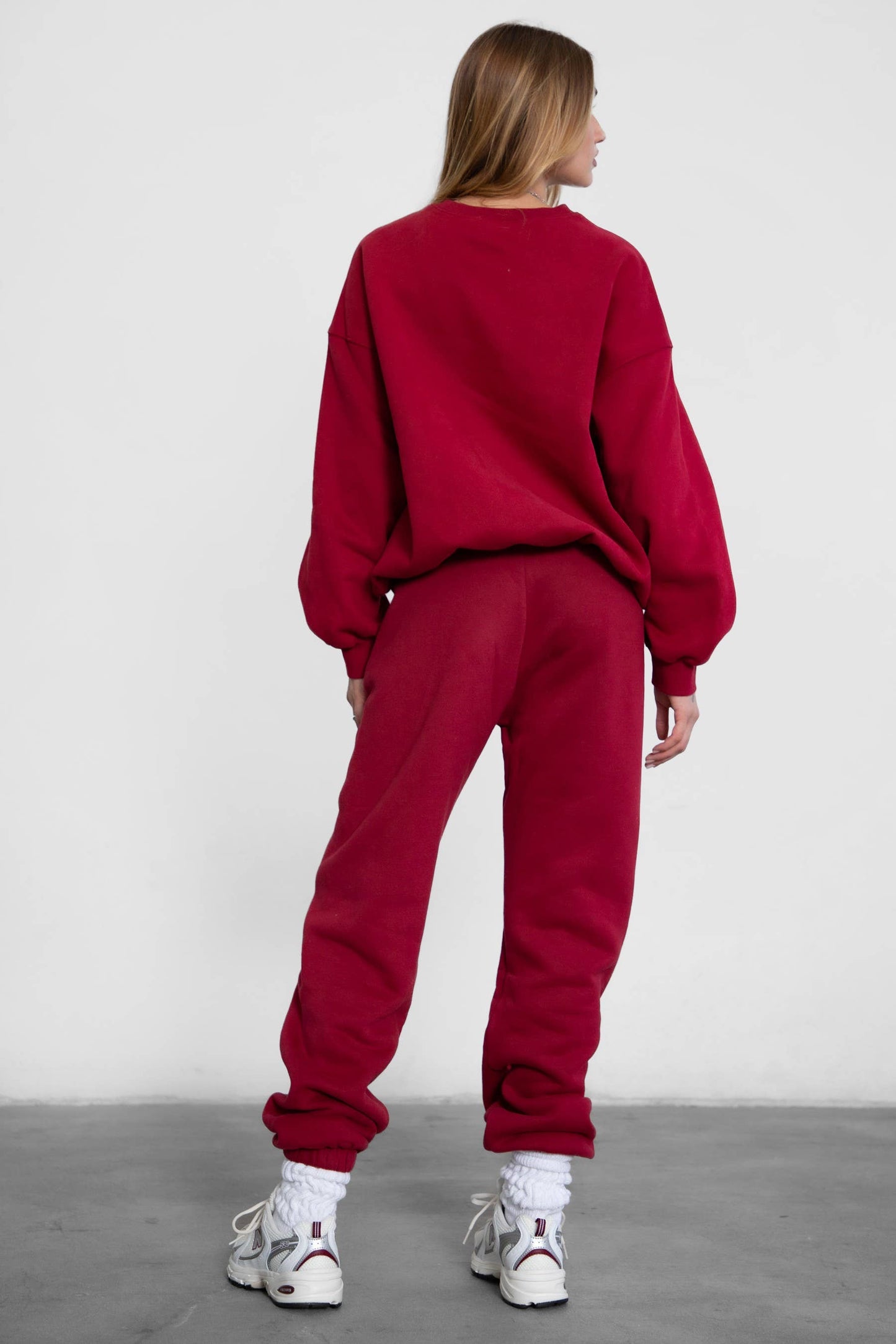 Fleece Crew Neck Lounge Pullover Sweatshirt