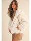 Oversized Faux Fur Hooded Jacket with Pockets