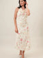Cowl Neck Floral Dress