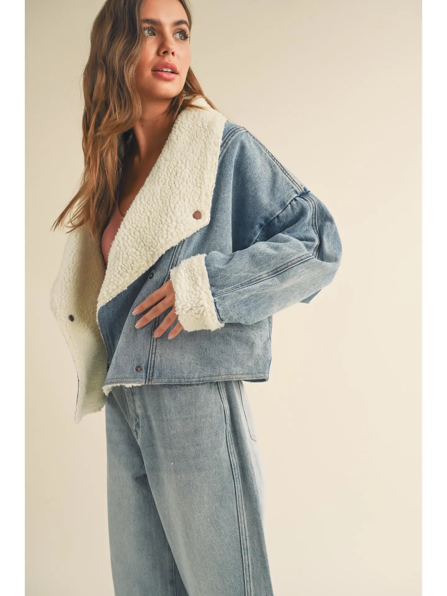 Sherpa Lined Denim Jacket