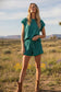 Striped Knit Top and Shorts Lounge Set