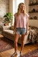 Striped Cap Sleeve Relaxed Fit Top