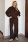 Fleece Wide Leg Sweatpants Stretch Waist & Pocket