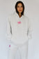 Happy Camp3r Oatmeal and Fuschia Puff Hoodie