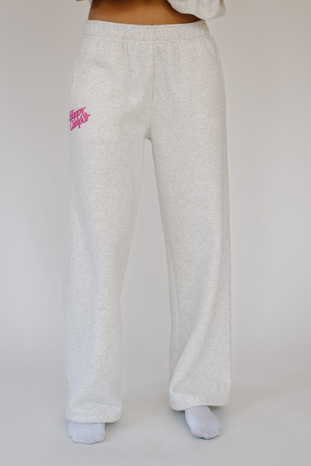 Happy Camp3r Sweats (Oatmeal and Fushcia)